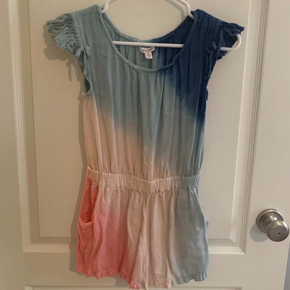 A multicolored girls romper.